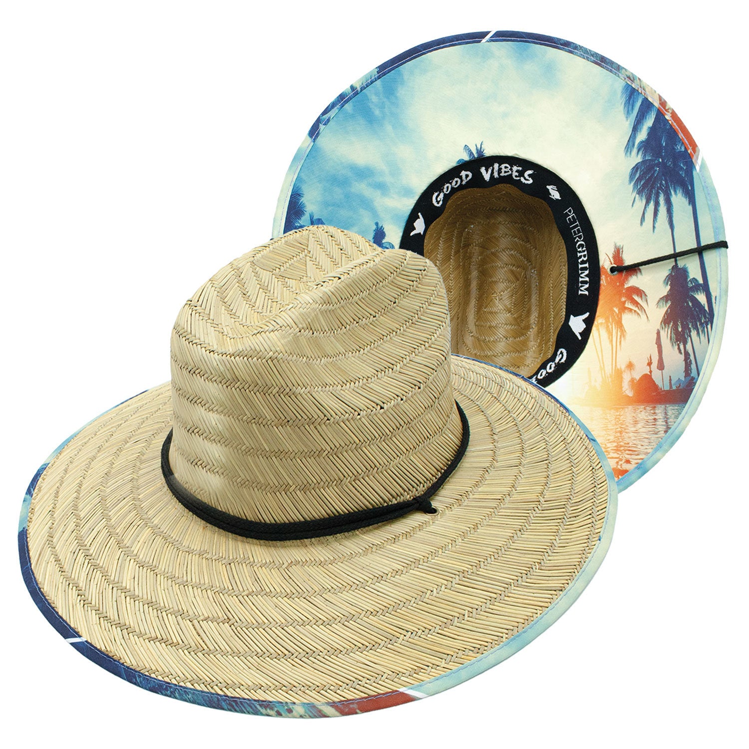 Waimea Straw Wide Brim Sun Lifeguard Hat Doba Default
